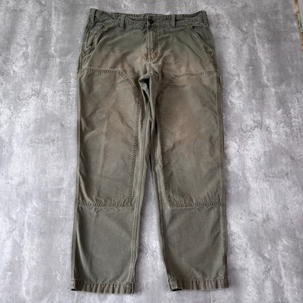 Alpine Design Utility Pants Men's 36x32 Double Knee Olive Hiking Work Granola